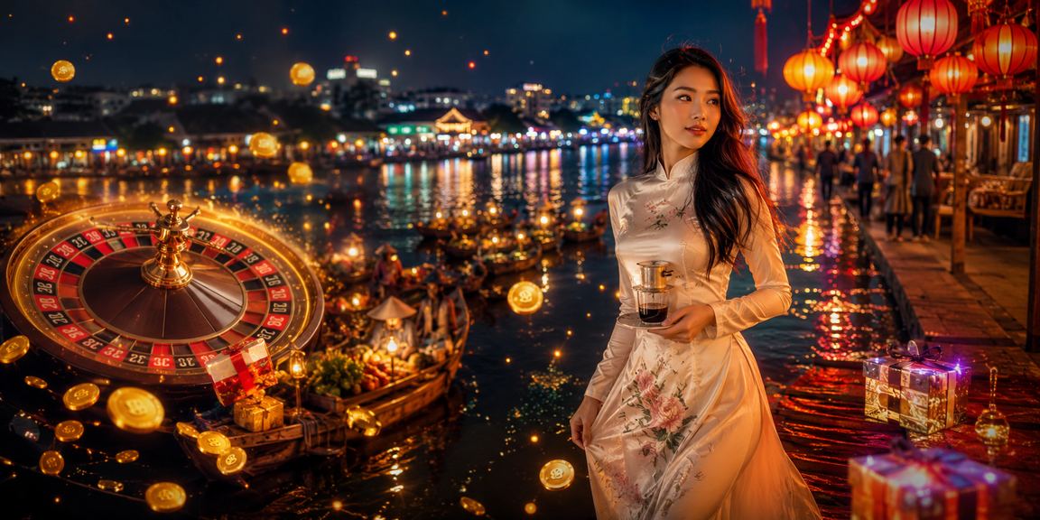 Người dùng tại Cần Thơ ngồi quán cà phê xem hướng dẫn roulette và game casino trực tuyến trên điện thoại