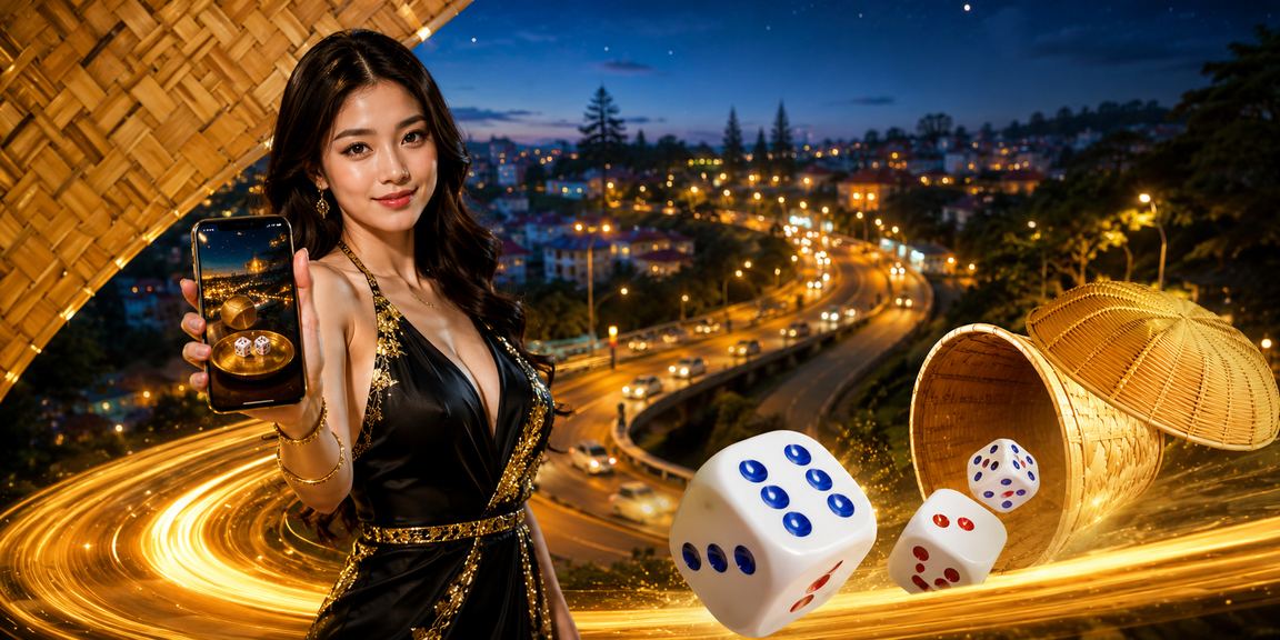 Người dùng Đà Lạt đội nón lá ngồi quán cà phê theo dõi kèo tài xỉu trên điện thoại buổi chiều